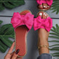Dodejte svému letnímu outfitu třpytivý nádech – dámské mašličkové sandály s kamínky. Na dobírku! 👡
