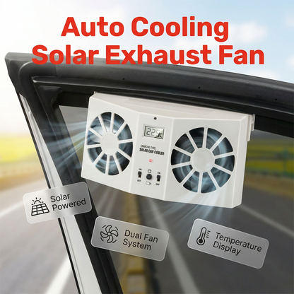 Odhlučte horký vzduch z auta solární energií – solární ventilátor do auta. Na dobírku! ☀️