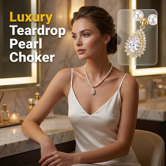 Zvýrazněte své klíční kosti elegantním designem – perlový náhrdelník ve tvaru slzy. Na dobírku! ✨