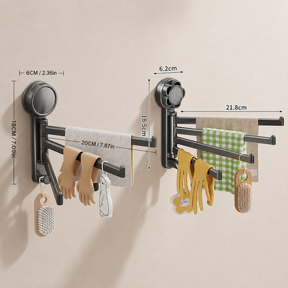 Připevněte stojan za vteřinu bez vrtání – nástěnný skládací stojan na ručníky. Na dobírku! 🚿