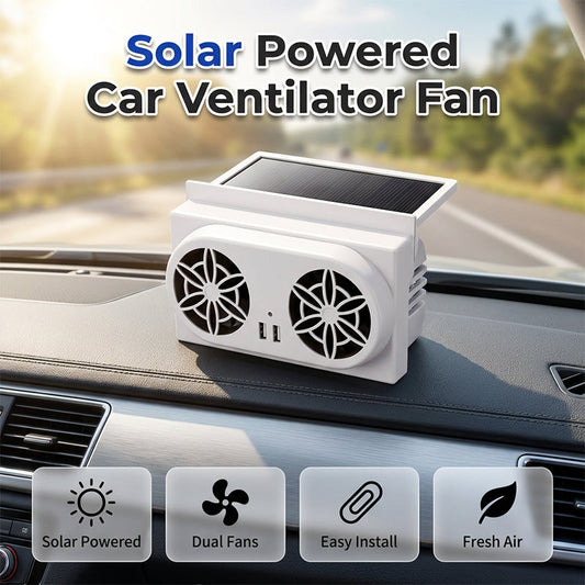 Vyvětrejte auto solární energií bez vybíjení baterie – solární ventilátor do auta. Na dobírku! ☀️