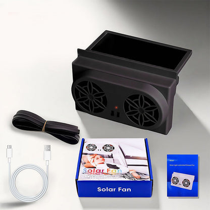 Vyvětrejte auto solární energií bez vybíjení baterie – solární ventilátor do auta. Na dobírku! ☀️