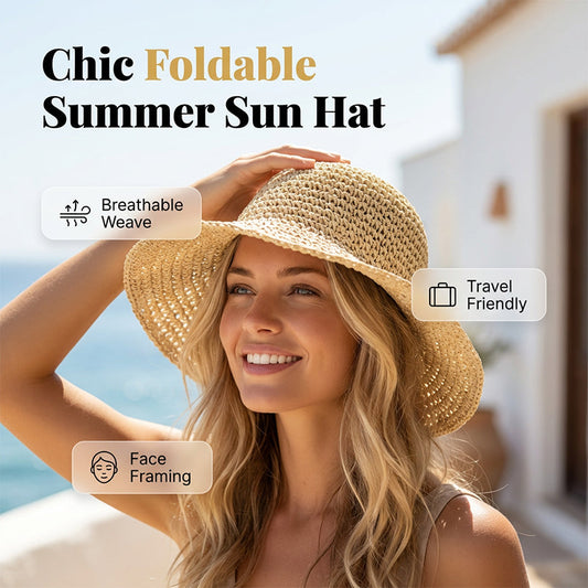 Složte ho a vezměte na každou dovolenou – dámský ručně tkaný slaměný klobouk. Na dobírku! 🏖️