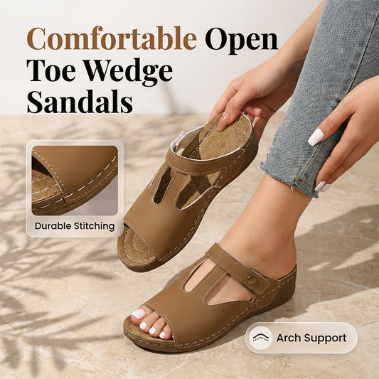 Dopřejte svým nohám letní pohodlí – dámské otevřené klínové sandály. Na dobírku! 👡