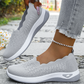 Udržte nohy v suchu a chladu po celý den – dámské prodyšné flyknit boty na nazutí. Možnost dobírky! 🌬️