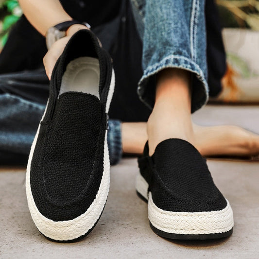 Obujte a vyběhněte bez zdržování – pánské volnočasové plátěné nazouvací boty. Na dobírku! 👟