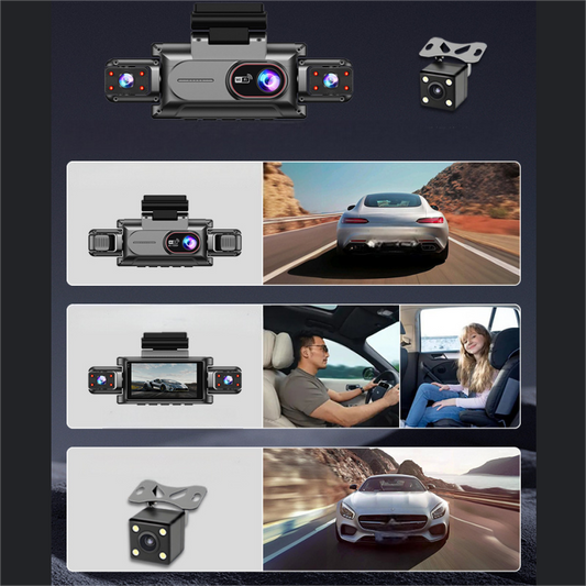 Zachyťte každý úhel kolem auta čtyřmi kamerami – čtyřlenská autokamera. Na dobírku! 🎥