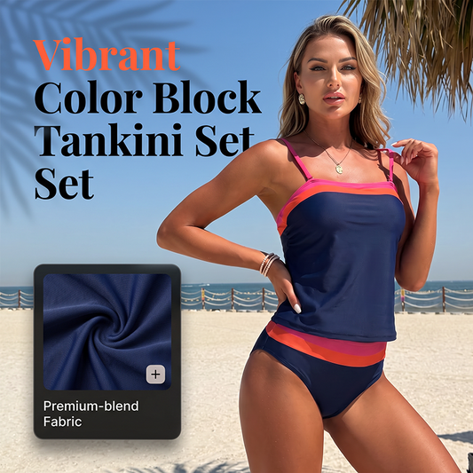 Získejte luxusní náhrdelník ZDARMA k objednávce – dámská barevná bloková tankini sada. Možnost dobírky! 💎