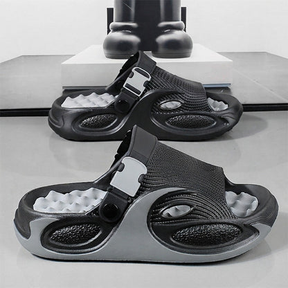 Přepínejte z pantoflí na sandály během vteřiny – pánské 2v1 sandály a pantofle s nastavitelným patním řemínkem. Na dobírku! 👞