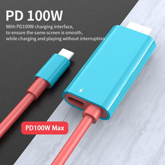 Připojte Switch k televizi a nabíjejte současně – přenosný USB-C na HDMI adaptér pro Switch s PD nabíjením. Na dobírku! 🎮