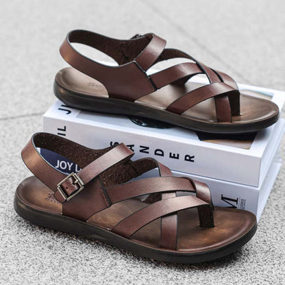Kráčejte v komfortu po celý den – pánské římské sandály s polstrovanou podrážkou. Na dobírku! 👞