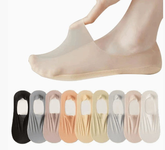 Užijte si pohodlí po celý den, aniž by vám ponožky sklouzávaly – neviditelné protiskluzové ponožky. Platba při doručení! 🧦