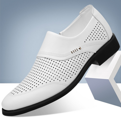 Užijte si celodenní chlazení v kanceláři – pánské prodyšné nazouvací kožené boty. Na dobírku! 👞