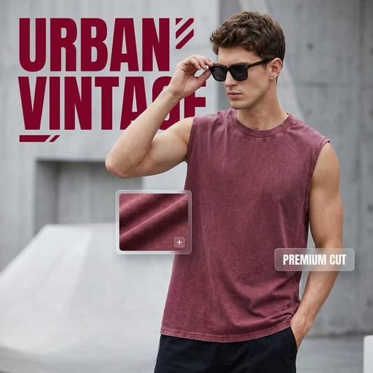 Získejte jedinečný vintage vzhled s maximálním pohodlím – pánský vintage potištěný tank top. Na dobírku! 👕