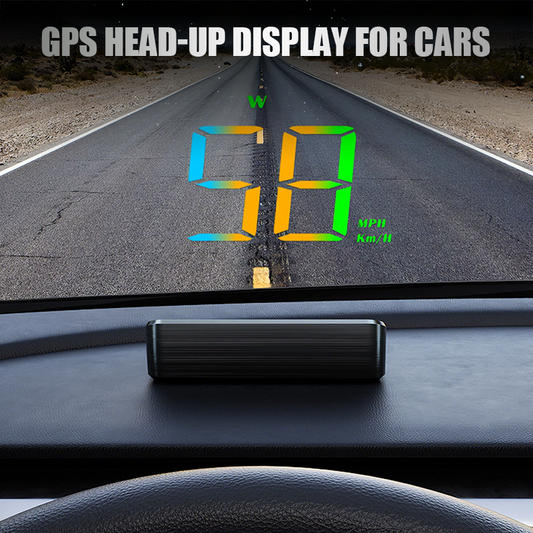 Sledujte rychlost bez sklopení očí – GPS Head-Up displej do auta s velkým barevným písmem. Možnost dobírky! 👀