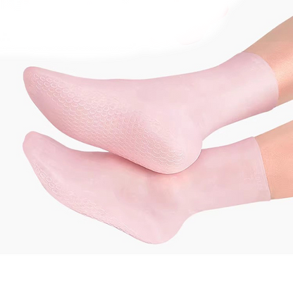 【✨ 2 par】Fuktgivande fotmask, exfolierande silikonstrumpor, strandsydda skyddsstrumpor👣