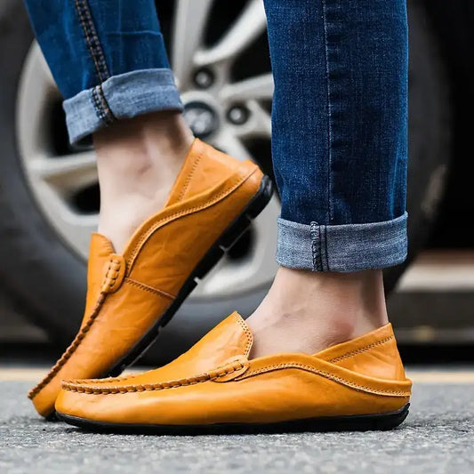 Unavují vás nohy po celodenním stání? – ručně šité kožené mokasíny – objevte luxusní pohodlí pro každý den. Na dobírku! 👞