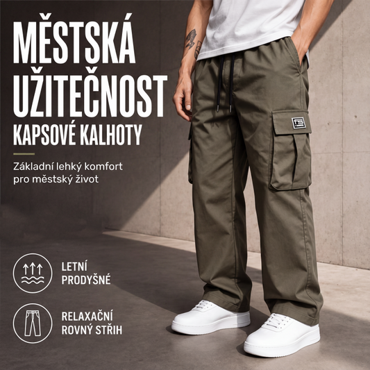 Praktické kapsy pro všechny vaše každodenní potřeby – pánské volné cargo kalhoty s mnoha úložnými prostory. Na dobírku! 👖