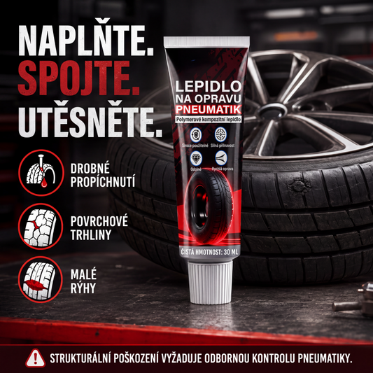 Vyplňte praskliny a škrábance na povrchu pneumatik během okamžiku – gel na opravu pneumatik. Na dobírku!