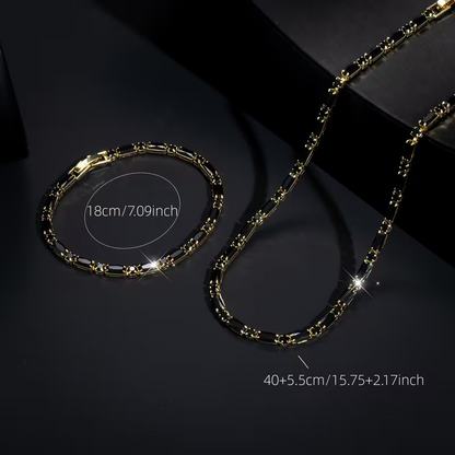 Glittrande smyckeset – halsband & armband – kubisk zirkonia – perfekt för vardag och fest