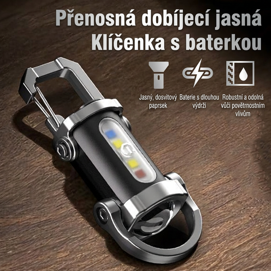 🔋 Dobíjecí klíčenka s LED světlem – Hustý svit, přenosná, vhodná na cesty 🔥
