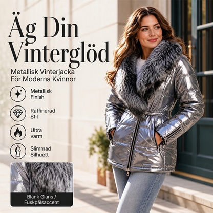 ✈️ Fri frakt 🌷 Damjacka med foder och krage i imitationspäls