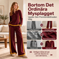 👚 Fritidsset för damer: en långärmad topp i kontrastfärger + ett par byxor med vid ben