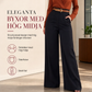 👖 Casual bredbyxor av kostymmaterial for kvinnor, langbyxor for host och vinter