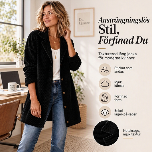 🧥 Dammjacka med knappar och figursydd passform – avslappnad stil, elegant design och mjukt tyg