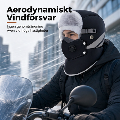 😎 Vindtät, värmande vinterjaktmössa med inbyggd ansiktsmask