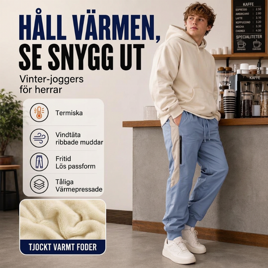 👖 Vindtäta värmande byxor för män med resår i byxbenen