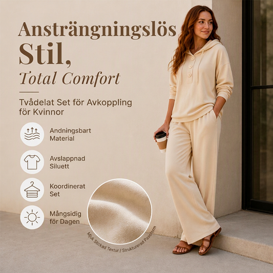 💋 Lekkvärdig damset i set: set med huva och loungbyxor