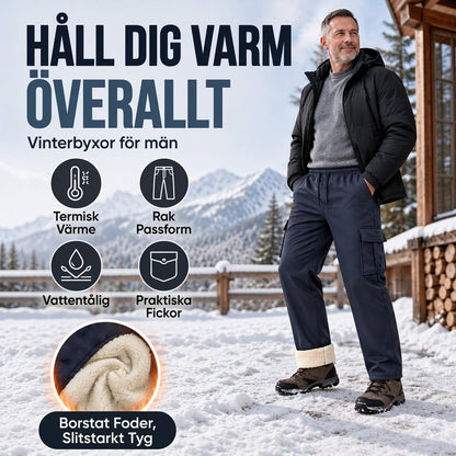 📦 Över 500 paket skickas varje dag! 👖 Varma cargobyxor för män med plyschfoder