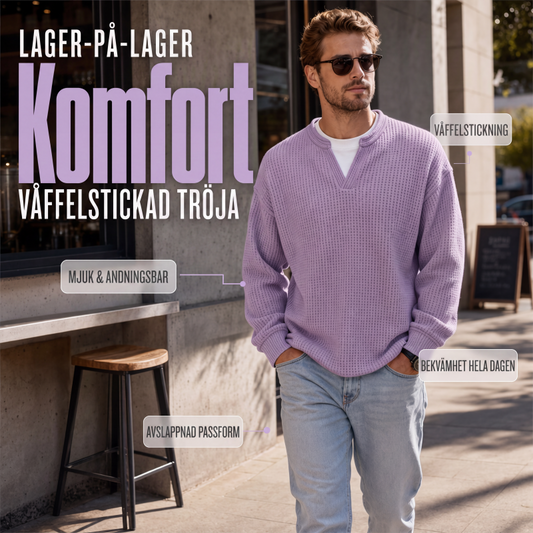 🔔 Långärmad tröja för män – med ett lager-på-lager-koncept som ger en bekväm upplevelse