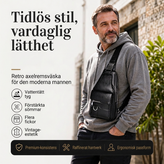 😍 Retro, vattenavvisande skinnaxellåda – ett måste för din dagliga pendling