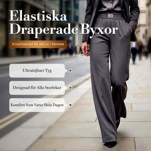 Högmidjade stretchbyxor med fantastisk fallkänsla 👖