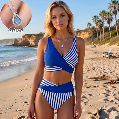 👙 Färgglatt bikini-set i storlek S–3XL: Snyggt och figursydd tvådelat badplagg 🌊