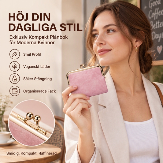 👛 Vintageplånbok med kisslås och flera kortfack