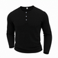💋👕 Långärmad ledig Henley-tröja för män
