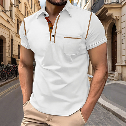 👕 Herrskjorta med korta ärmar i fritidsstil