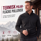 👕 Varm pikétröja för män i polarfleece med stående krage