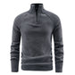 👕 Varm pikétröja för män i polarfleece med stående krage