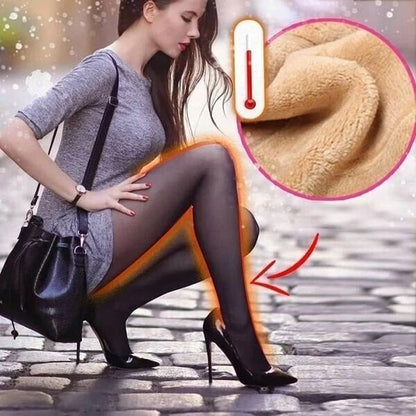 🦵 Skapa perfekta ben: genomskinliga, värmande och mjuka strumpbyxor med elastisk passform och mjukt foder