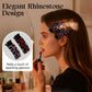 8 stycken hårklippor med rhinestones för lugg