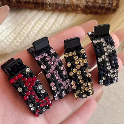 8 stycken hårklippor med rhinestones för lugg