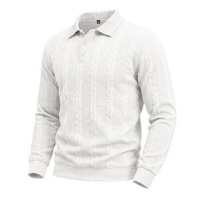 🧶 Matt jacquardstickad tröja för män