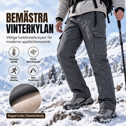 👖 Vinterarbetsbyxor för män, med mjukt fleecefoder ❄️