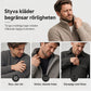 🧥 Rutig, fluffig herrkapp med huva och dragkedja samt dubbla bröstfickor med lock