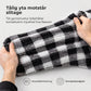 🧥 Rutig, fluffig herrkapp med huva och dragkedja samt dubbla bröstfickor med lock