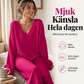 💋 Set med stickad V-ringad tröja och vida byxor för kvinnor